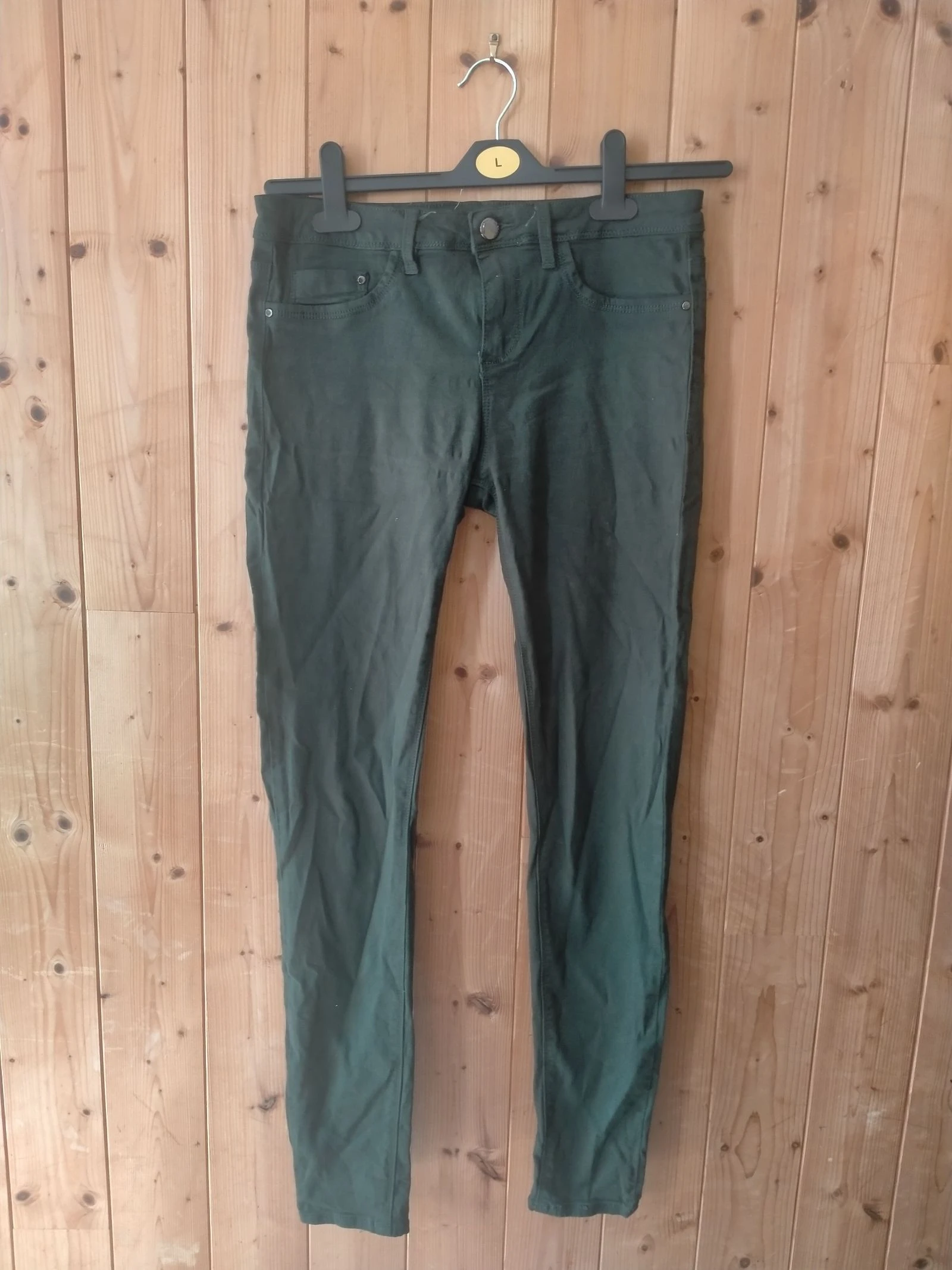 Jean slim femme vert bouteille Tally Weijl taille 38 très bon état